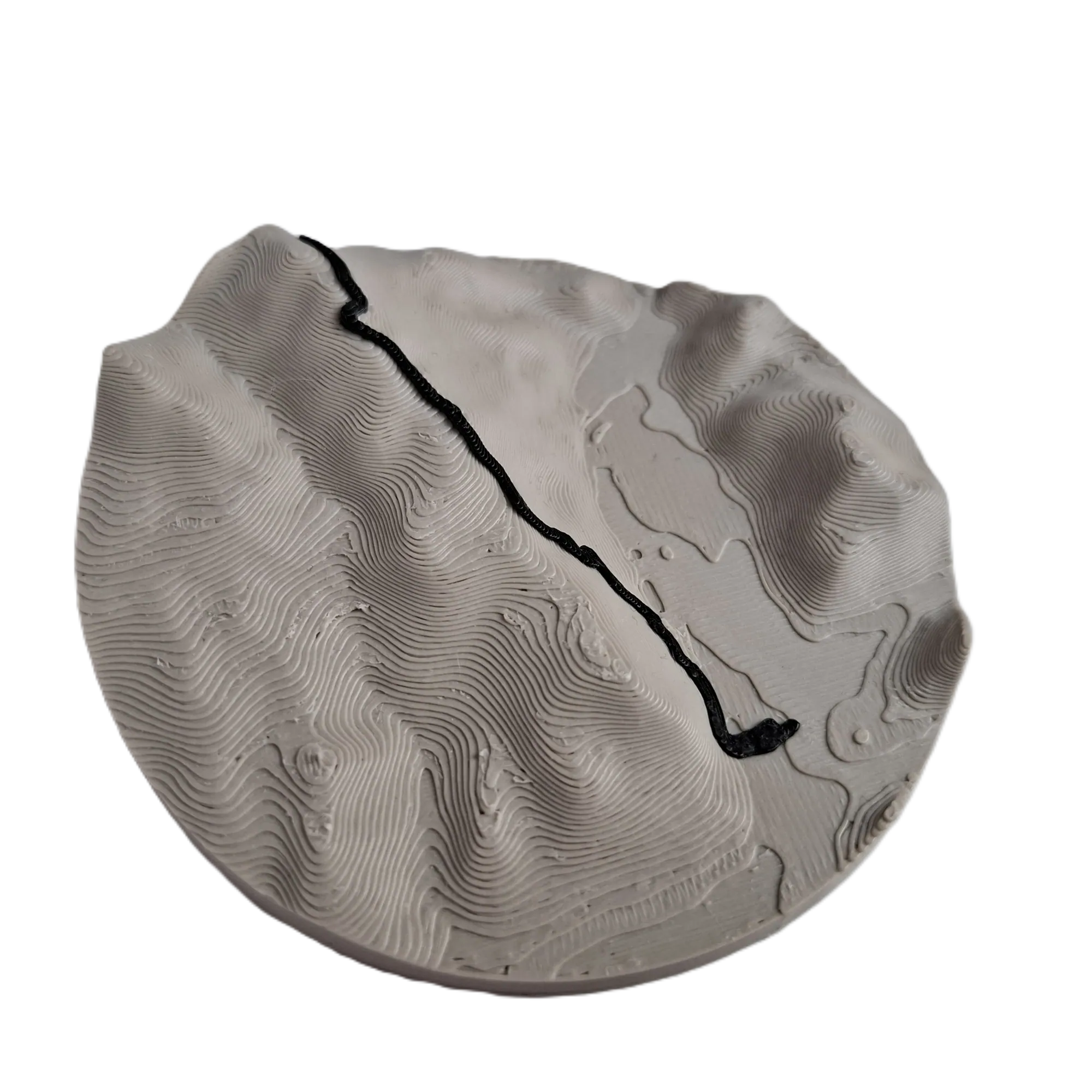 Carte relief Altitrace duo Classique (sable, tracé noir), parcours de randonnée en montagne — cadeau pour randonneur ou cycliste
